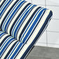 Foldable Lounge Chair, Reclining Patio Sun Lounger with 6-Position Adjustable Back, Blue and White