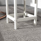 Side Table, Square Patio End Table, Weather Resistant 15" Outdoor HDPE Table for Porch, Balcony, White