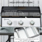 3 Burner Liquefied Gas Grill, Portable Tabletop BBQ Grill, for Camping, Picnic, Silver