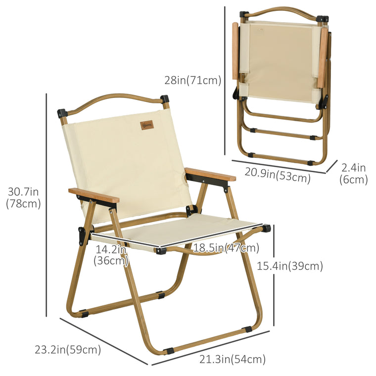 2-Piece Lightweight Folding Camping Armchair Set