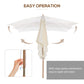 Patio Umbrella Market Patio Sun Umbrella Rectangle Cream White