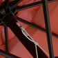 8.5 ft Outdoor Market Table Umbrella, Round Patio Umbrella with Tilt and Crank for Garden, Backyard, Deck, Wine Red
