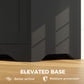 Storage Bench with Lift Top Storage Chest with Safety Hinges for Entryway, Living Room, Black
