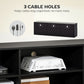 TV Stand with Storage, Modern Entertainment Center with 3 Cabinets and 3 Open Shelves, for TVs up to 85", Black