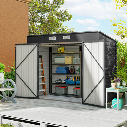 8' x 4' Storage Shed with Double Doors and Vents