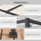 10' x 7' Patio Pergola with Retractable Canopy, Outdoor Sun Shelter, Yard Shade, Cream White