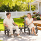 3PCs Gliding Rocking Chair & Bistro Tea Table Set, Grey - Grey