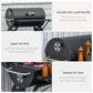 30" Charcoal Barbecue Grill with Wheels Outdoor Barbecue with Adjustable Charcoal Rack, Storage Shelf, Wheel, for Garden Camping Picnic