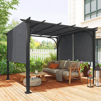 10' x 10' Retractable Pergola with UPF50+ Sun Shade