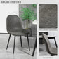 Retro Dining Table Chairs Set of 4, PU Leather Upholstered Kitchen Table Chairs for Living Room, Bedroom