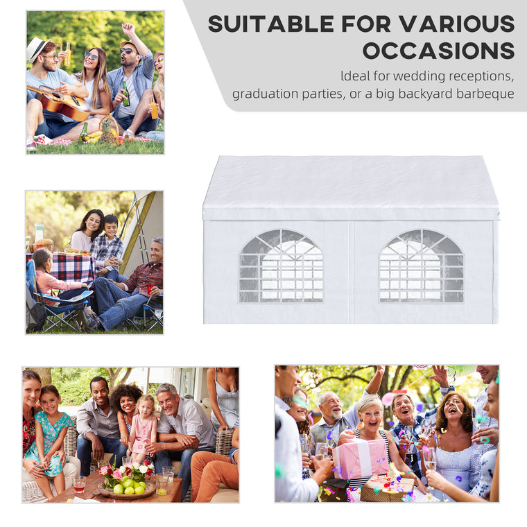 16.5' x 13' White Event Party Tent with Windows & Doors