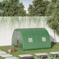 Walk-In Tunnel Greenhouse, Plant Hot House with 4 Windows and Zipper Door, 10' x 10' x 7' , Green