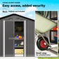 6.5x3.5ft Metal Garden Storage Shed for Outdoor Tool Storage with Double Sliding Doors and Vents, Dark Grey