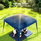 8' x 8' Pop Up Canopy, Outdoor Foldable Tent, Portable Canopy Tent with Carrying Bag for Camping, Party, Picnic, Blue