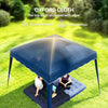 8' x 8' Blue Foldable Pop-Up Canopy Tent with Carrying Bag