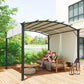 11' x 11' Retractable Pergola Canopy for Patio, Backyard, Beige
