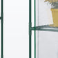 56" x 29" x 77" Walk-in Greenhouse, Mini Greenhouse with 4 Shelves, Roll-Up Door and Weatherized Cover, Clear