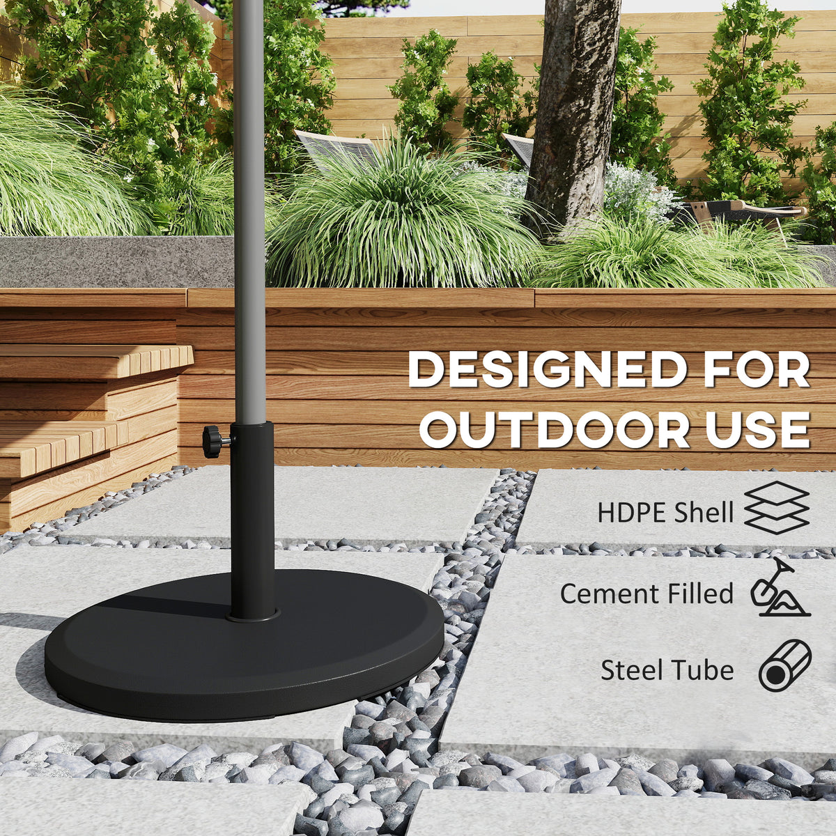 29 lbs Heavy-Duty Cement Patio Umbrella Base