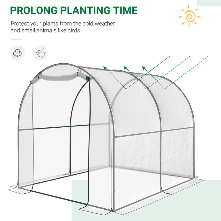 6.6' x 8.2' x 6.6' Transparent Dome Tunnel Greenhouse