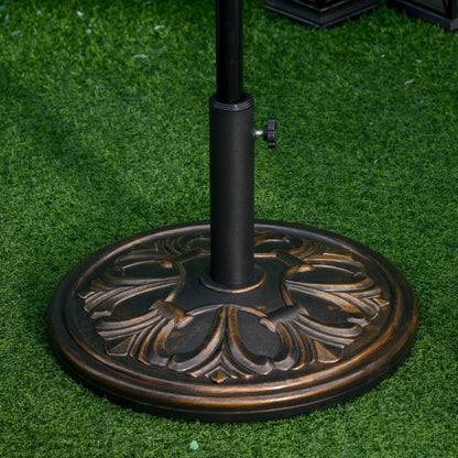 29 lb Bronze Concrete Round Umbrella Base, Heavy Duty
