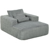 Single Sleeper Chair Sofa Bed with Pillow - Grey
