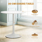 Round Dining Table Set for 4 with Pedestal Base, PU Padded Seats, for Small Space, Apartment, White