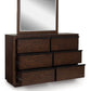 Dilenno - Dark Brown - Dresser And Mirror - Forward Furniture