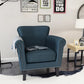 Modern Accent Chair with Modern Design, Leisure Club Chair with Wood Legs for Living Room, 31" L x 29.5" W x 31.5" H, Navy Blue
