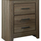 Zelen - Warm Gray - Two Drawer Night Stand