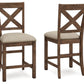 Moriville - Upholstered Barstool (Set of 2) - Beige