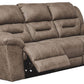 Stoneland - Fossil - Power Reclining Sofa - Faux Leather