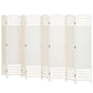 8 Panel Folding Room Divider, Portable Privacy Screen, Wave Fiber Room Partition for Home Office, White