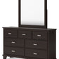 Covetown - Dark Brown - Dresser And Mirror