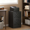 2 Drawer File Cabinet with Silent Slides, Vertical Farmhouse Filing Cabinet Fits Letter/A4 Size Home Office, Black