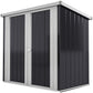 5x3 Metal Garden Storage Shed with Double Door, Durable Metal Shed for Garden, Patio, Lawn, Black