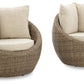 Danson - Swivel Lounge w/Cushion (Set of 2) - Beige