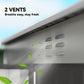 9' x 4' Galvanized Steel Garden Storage Shed with Lockable Doors, Gloves and 2 Air Vents for Backyard, Patio, Lawn