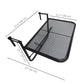 Adjustable Balcony Hanging Railing Table, Metal Mounting Mini Wall Desk Storage Rack, Outdoor Flower Stand Serving Table Rectangle, Black