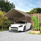 10' x 20' Carport Heavy Duty Galvanized Car Canopy with Included Anchor Kit, 3 Reinforced Steel Cables, Khaki