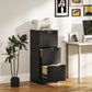 3-Drawer Lockable Filing Cabinet - Black