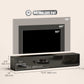 Floating TV Stand for TVs up to 75 Inch, 70.9" TV Cabinet, Entertainment Center with 2 Flip Doors, High Gloss Black