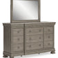 Lexorne - Gray - Dresser And Mirror