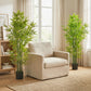 5FT Artificial Bamboo Tree, Faux Decorative Plant in Nursery Pot for Indoor Decor, Set of 2