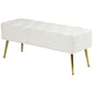 44" Upholstered End of Bed Bench with Padded Cushion - Cream White
