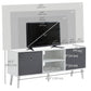 TV Stand Cabinet with Foldable Drawers - White