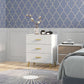 3-Drawer Chest of Drawers with Gold Handles - White