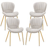 Cushioned Dining Chairs Set of 4 - Cream White