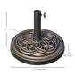 25 lb Heavy Duty Patio Umbrella Base, Round Market Umbrella Stand for Outdoor, Deck, Backyard, Garden, Bronze