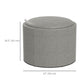 Round Coffee Table with Hidden Storage - Grey