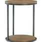 Fridley - Brown / Black - Round End Table